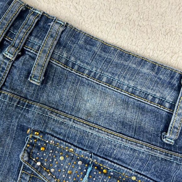 Zoey Beth Y2K 2000s Coquette Mcbling Rhinestone Mini Skirt - Picture 5 of 5